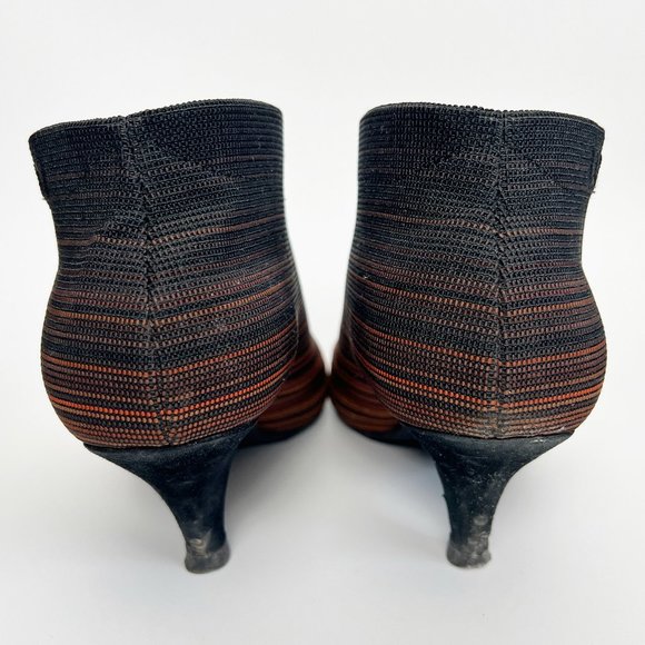 Anthropologie Black and Orange Ankle Booties - Picture 6 of 11